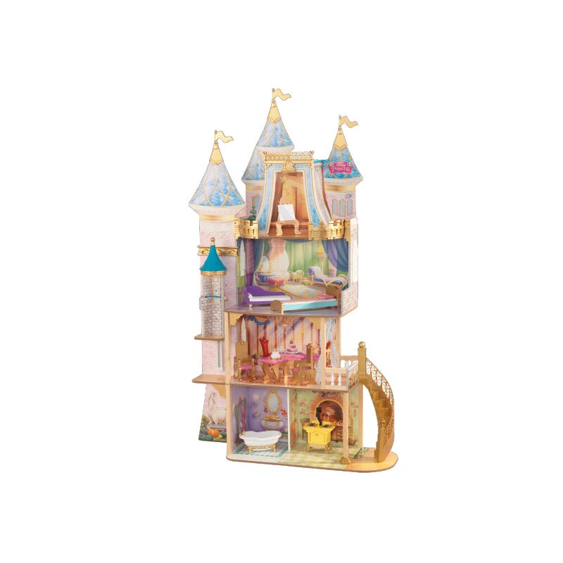 Castel de joaca din lemn pentru papusi Disney Royal Celebration Casute de Papusi si Accesorii