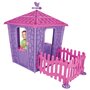 Casuta cu gard pentru copii Pilsan Stone House with Fence purple - 1