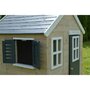 Casuta de gradina Grey Lodge cu platforma, tobogan si leagan dublu (M28G), Wendi Toys - 2