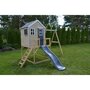 Casuta de gradina Grey Lodge cu platforma, tobogan si leagan (M24G), Wendi Toys - 4