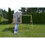 Casuta de gradina Grey Lodge cu platforma, tobogan si leagan (M24G), Wendi Toys - 5