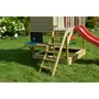Casuta de gradina Grey Lodge cu tobogan, leagan, modul sport si bucatarie, Wendi Toys - 2