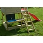 Casuta de gradina Grey Lodge cu tobogan, leagan, modul sport si bucatarie, Wendi Toys - 3