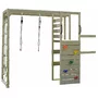 Casuta de gradina Grey Lodge cu tobogan, leagan, modul sport, Wendi Toys - 3