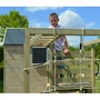 Casuta de gradina Grey Lodge cu tobogan, leagan, modul sport, Wendi Toys - 4