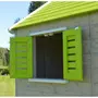 Casuta copii, de gradina Lime Lodge cu platforma, tobogan si leagan dublu (M28L), Wendi Toys - 2