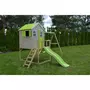 Casuta copii, de gradina Lime Lodge cu platforma, tobogan si leagan dublu (M28L), Wendi Toys - 6