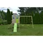 Casuta copii, de gradina Lime Lodge cu platforma, tobogan si leagan dublu (M28L), Wendi Toys - 8
