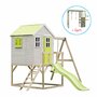 Casuta de gradina Lime Lodge cu tobogan, leagan, modul sport, Wendi Toys - 1