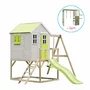 Casuta de gradina Lime Lodge cu tobogan, leagan, modul sport, Wendi Toys - 1