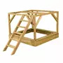 Casuta copii, de gradina Summer Adventure House cu platforma cu loc pentru nisip, tobogan si leagan dublu (M29R), Wendi Toys - 4