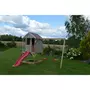 Casuta copii, de gradina Summer Adventure House cu platforma cu loc pentru nisip, tobogan si leagan dublu (M29R), Wendi Toys - 11