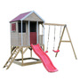 Casuta copii, de gradina Summer Adventure House cu platforma cu loc pentru nisip, tobogan si leagan dublu (M29R), Wendi Toys - 1