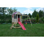 Casuta copii, de gradina Summer Adventure House cu platforma cu loc pentru nisip, tobogan si leagan dublu (M29R), Wendi Toys - 13