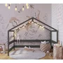Casuta din lemn copii, 169x89x135 cm, Din lemn certificat FSC, In stil scandinav, Verde, YappyKids, YappyHytte House - 2