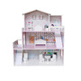 Casuta papusi, Free2Play, Din lemn, Dimensiune mare 70 x 24 x 70 cm, Construita pe 3 niveluri cu 3 camere, Accesorizata cu mobilier, Pink - 2