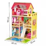 Casuta de papusi inalta din lemn cu mobilier si piscina, Ecotoys W06A333E - 5