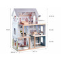 Casa de papusi, din lemn pentru papusi, cu etaj si mansarda, lumini LED, accesorii, 78 x 61, 5 x 26, 5 cm, Jokomisiada, ZA4131 - 7