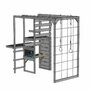 Casuta Nordic Adventure House cu loc pentru nisip, tobogan, leagan dublu, modul sport, bucatarie, Wendi Toys - 2