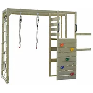 Casuta Nordic Adventure House cu loc pentru nisip, tobogan, leagan dublu, modul sport, Wendi Toys