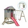 Casuta Nordic Adventure House cu loc pentru nisip, tobogan, leagan dublu, modul sport, Wendi Toys - 3