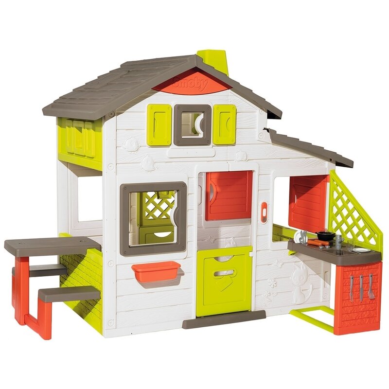 Smoby - casuta pentru copii friends playhouse neo cu bucatarie