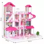 Casuta pentru papusi cu mobilier, gradina si LED-uri Ecotoys HC507637 - 5