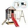 Casuta Summer Adventure cu loc de nisip, tobogan, leagan, modul sport, bucatarie, Wendi Toys - 7