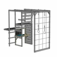 Casuta Summer Adventure House cu loc pentru nisip, tobogan, leagan dublu, modul sport, bucatarie, Wendi Toys