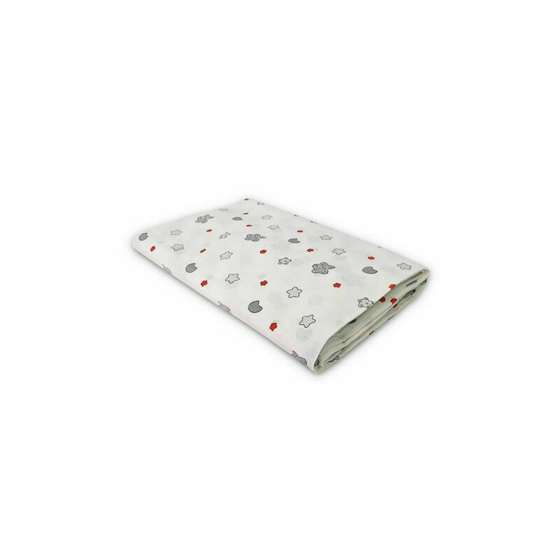 KidsDecor - Cearceaf cu elastic Stelute pufoase din Bumbac, 107x60 cm