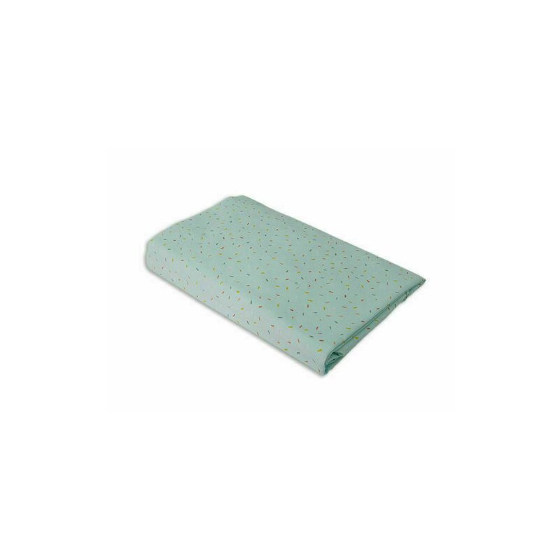 Kidsdecor - cearceaf cu elastic inghetata de fistic imprimat din bumbac, 120x70 cm