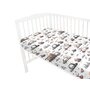 Cearceaf cu elastic, MimiNu, Pentru patut 120X60 cm, Din bumbac certificat Oeko Tex Standard 100, Design, Cars Grey - 3