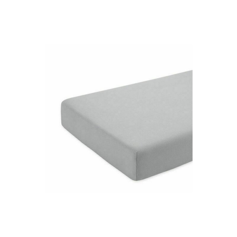 Kidsdecor - cearceaf cu elastic pentru pat tineret din bumbac, 190x80 cm, gri