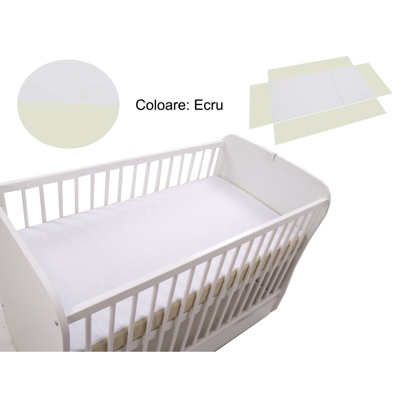 Klups - cearceaf fara elastic 120x60, ecru