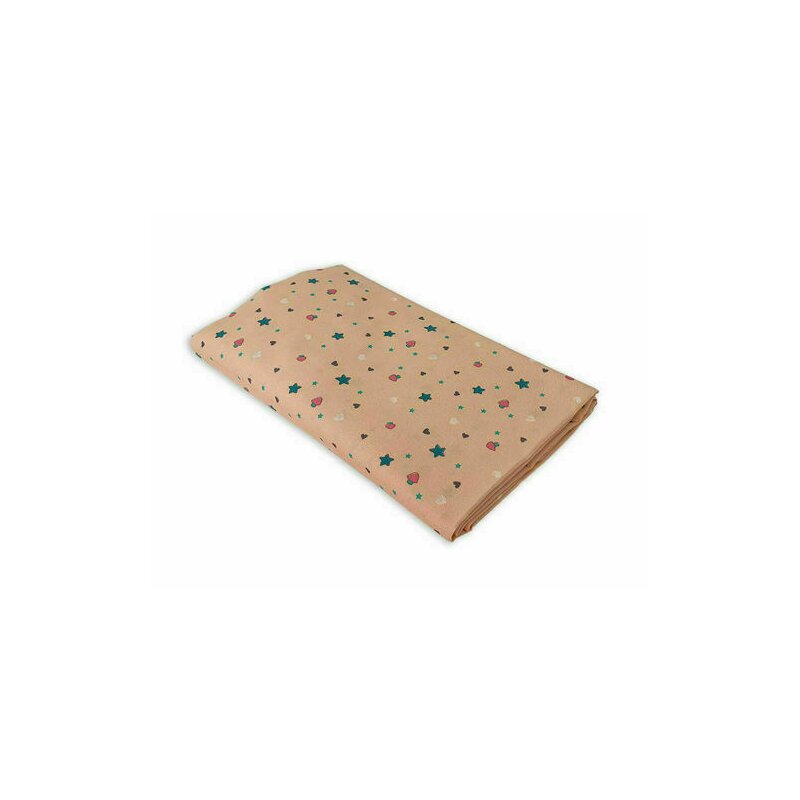 Kidsdecor - cearceaf “lumea stelutelor colorate” patut bebelus 63x127 cm, cu elastic, din bumbac