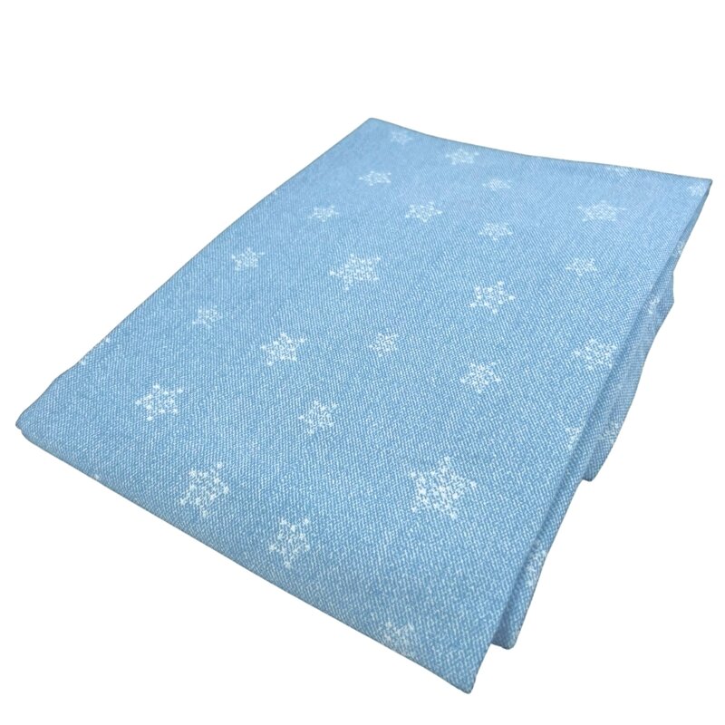 Cearceaf Stars in your eyes-Blue, cu elastic, din bumbac , 52x95 cm