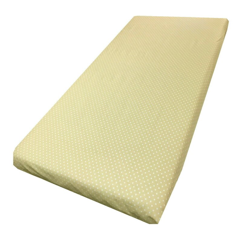 Deseda - cearsaf cu elastic pe colt 120x60 cm cu imprimeu - bulinute bej