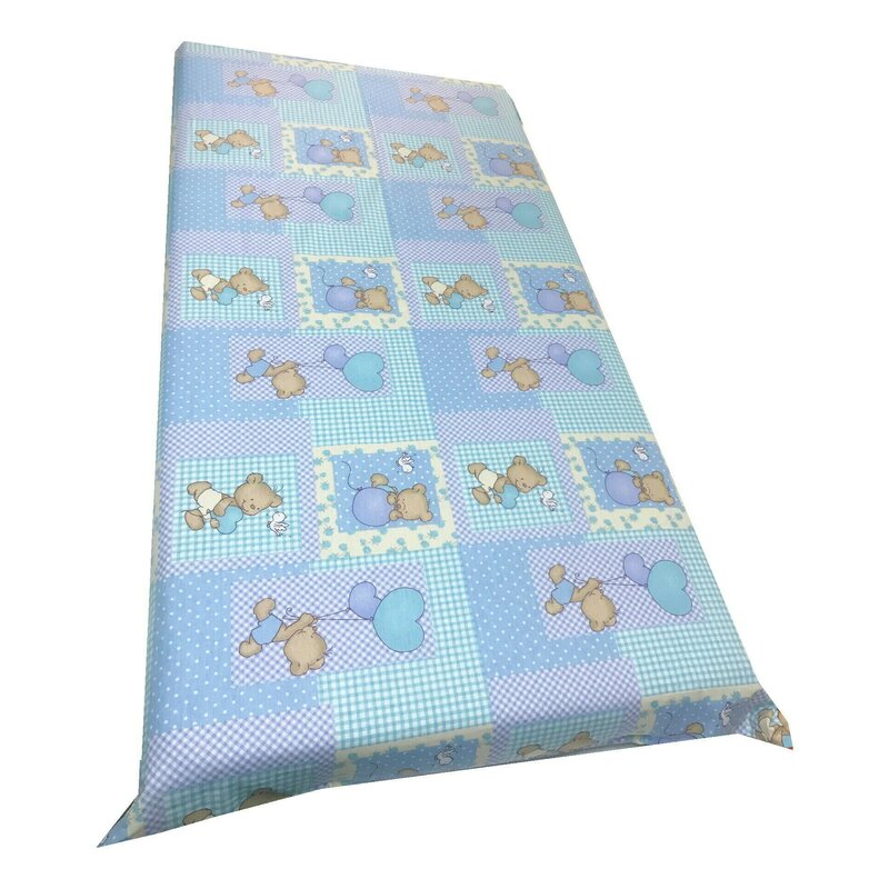 Deseda - cearsaf cu elastic pe colt 120x60 cm cu imprimeu - ursuleti albastri