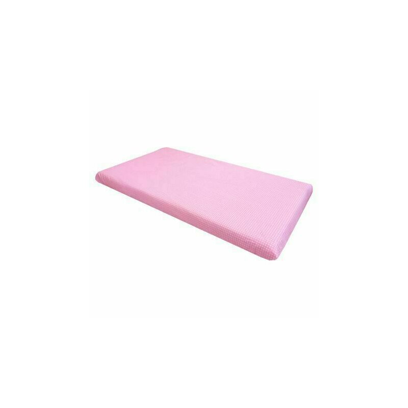 Deseda - cearsaf cu elastic pe colt 140x70 cm cu imprimeu - bulinute roz