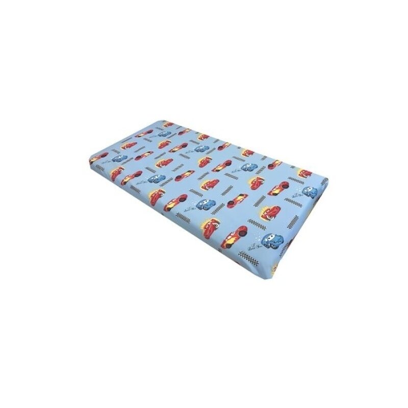 Deseda - cearsaf cu elastic pe colt cu imprimeu cars-120*60 cm