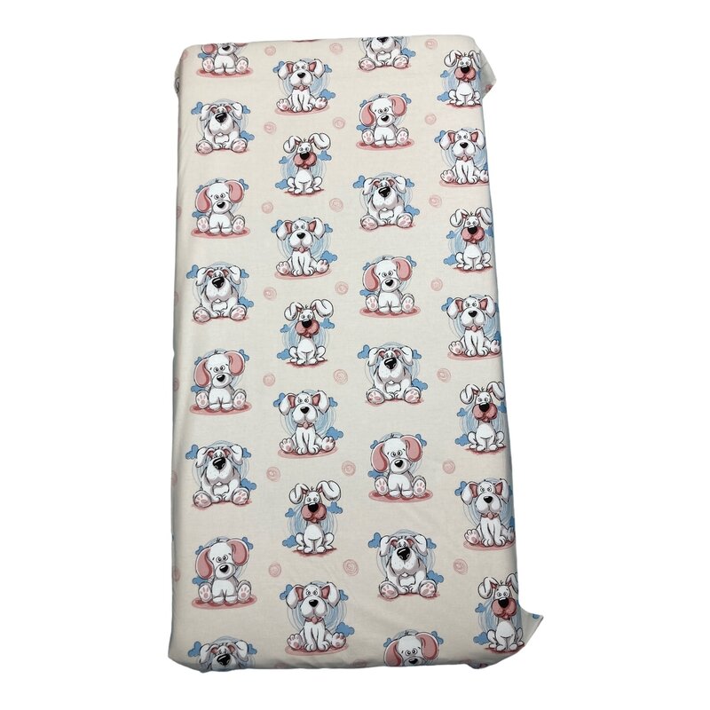 Deseda - Cearsaf cu elastic pe colt cu imprimeu Catelusi-140*70 cm