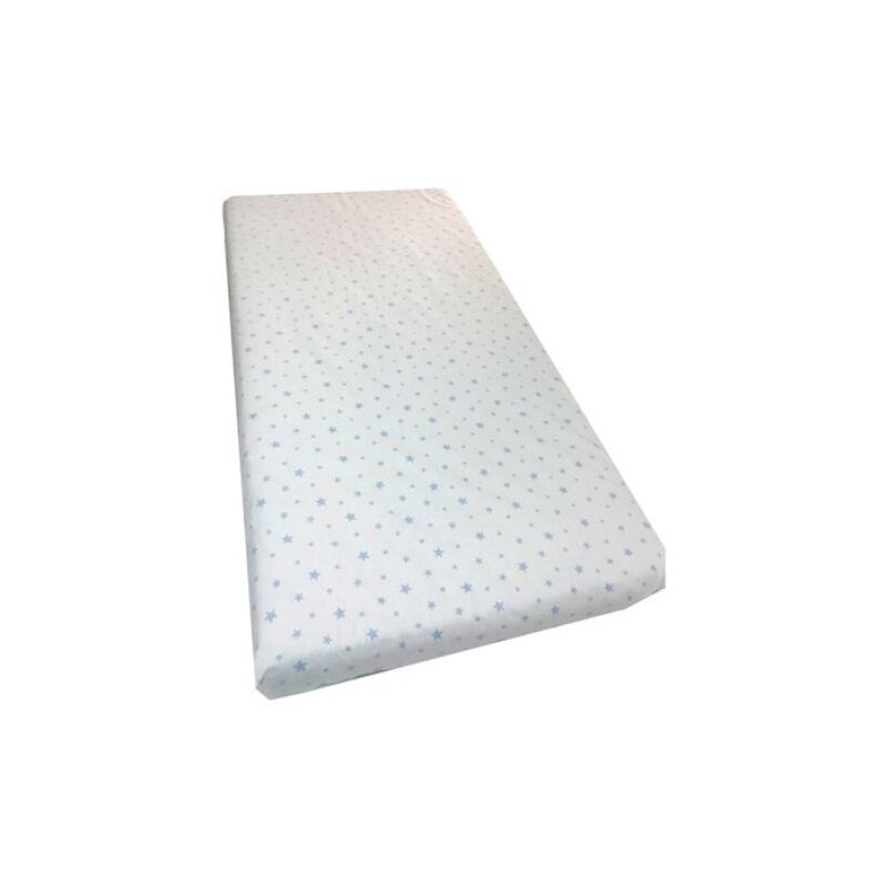 Deseda - cearsaf cu elastic pe colt cu imprimeu stelute pe alb-140*70 cm