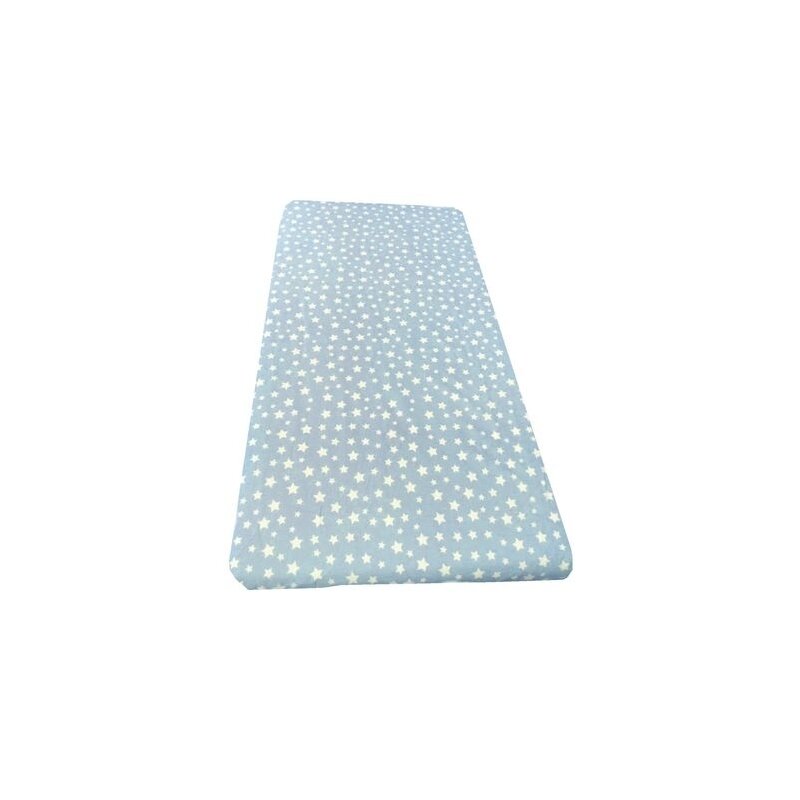 Deseda - cearsaf cu elastic pe colt cu imprimeu stelute pe albastru-160*80 cm
