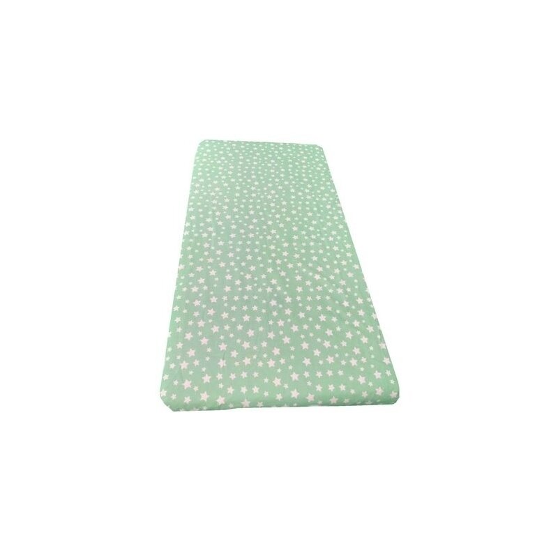 Deseda - cearsaf cu elastic pe colt cu imprimeu stelute pe vernil-120*60 cm
