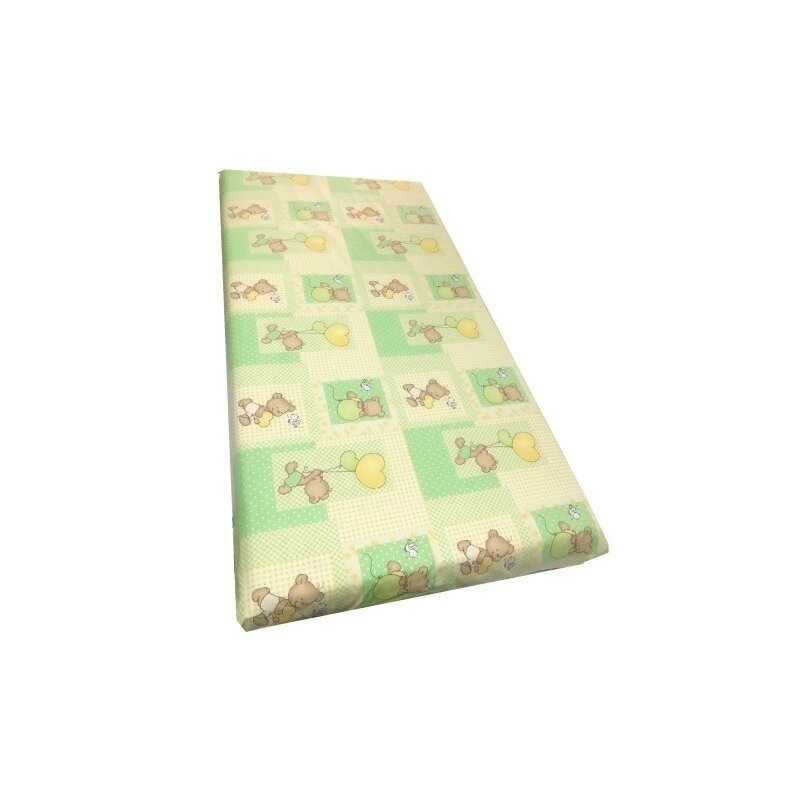 Deseda - cearsaf cu elastic pe colt cu imprimeu ursuleti pe verde-140*70 cm