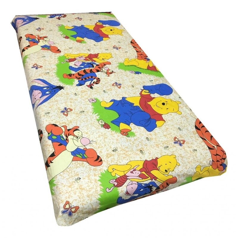 Deseda - cearsaf cu elastic roata cu imprimeu aiurila crem-140*70 cm