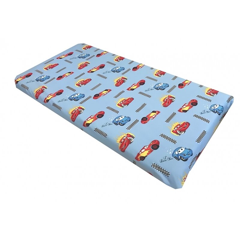 Deseda - cearsaf cu elastic roata cu imprimeu cars-140*70 cm