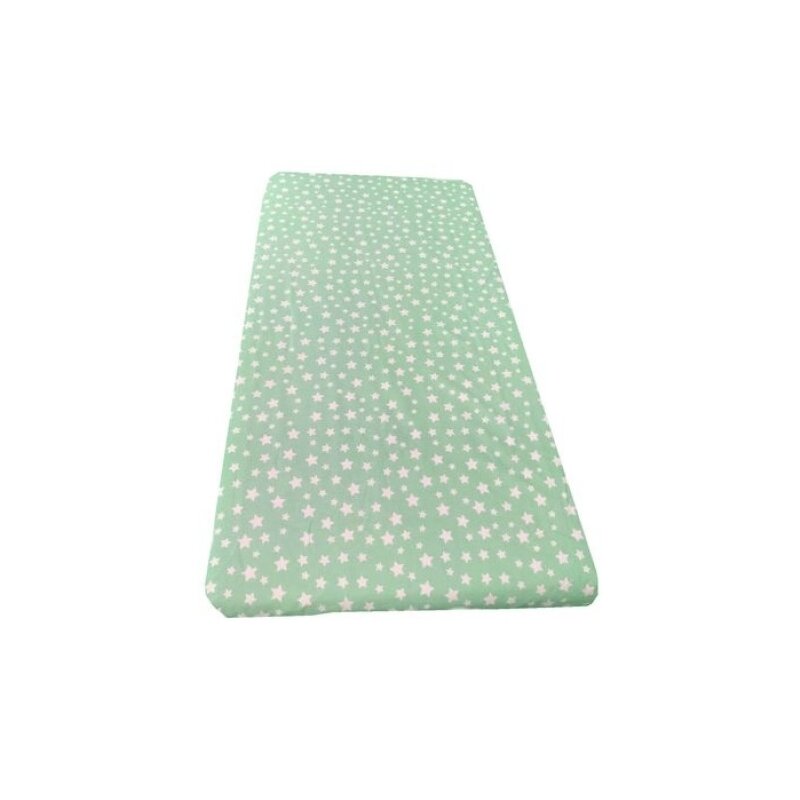 Deseda - cearsaf cu elastic roata cu imprimeu stelute pe vernil-160*80 cm