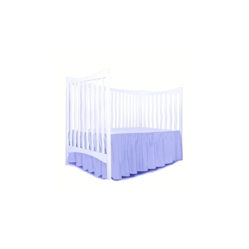 Deseda - Cearsaf cu volanas pe 3 laturi si elastic pe colt pentru saltea bebelusi 120x60 cm albastru