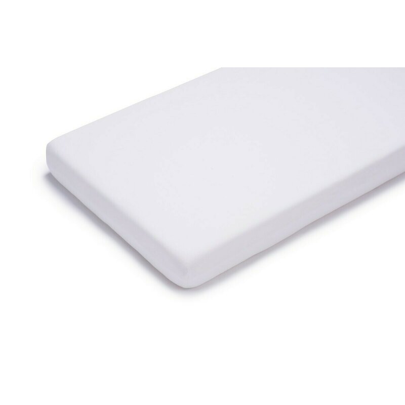 Amy - cearsaf din bumbac cu elastic pe contur 90x40 cm alb